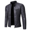 Chaqueta de Cuero para Motociclista Estilo Europeo y Americano