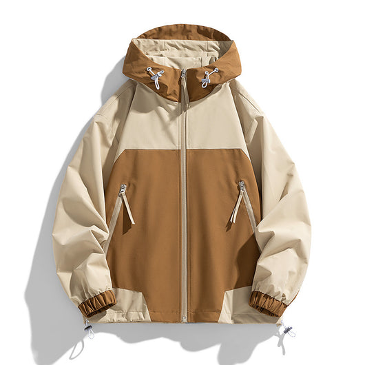 Chaqueta Hoodie Patchwork Retro Suelta y Casual - Image 8