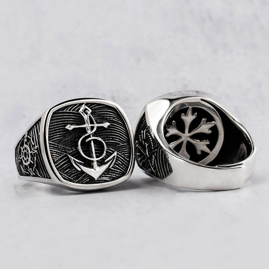 Anillo de Diseño Personalizado en Azul Marino para Dedo Índice - Image 2