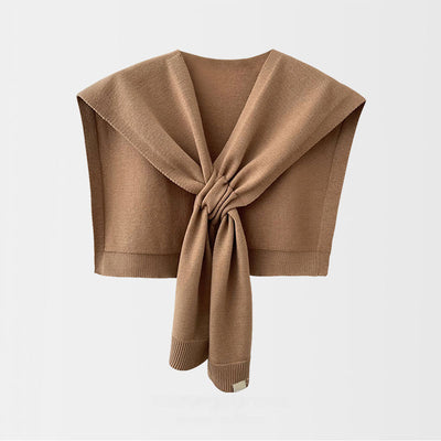 Chal Tejido Cruzado Elegante - Bufanda Sólida Versátil para Mujer - Image 3