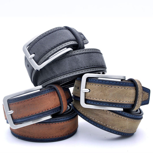 Cinturón de Cuero PU para Hombre con Hebilla de Pasador - Image 6