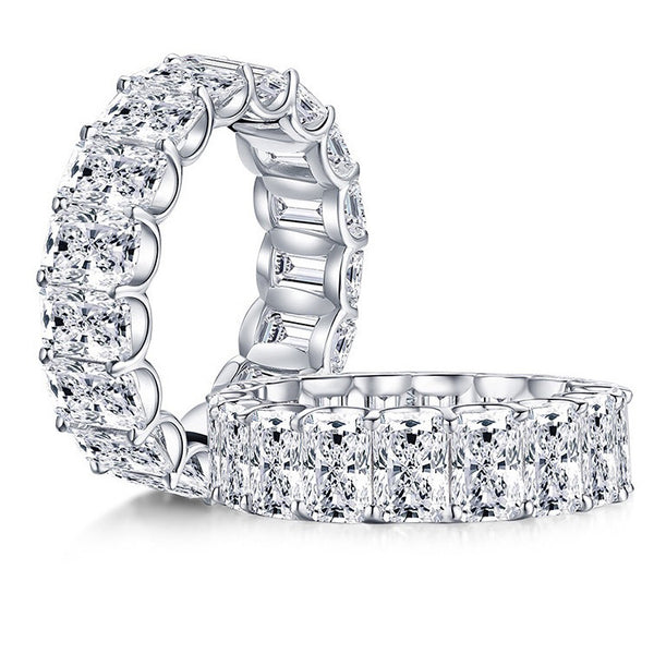 Anillo de Plata Esterlina con Diamante de Carbono Alto