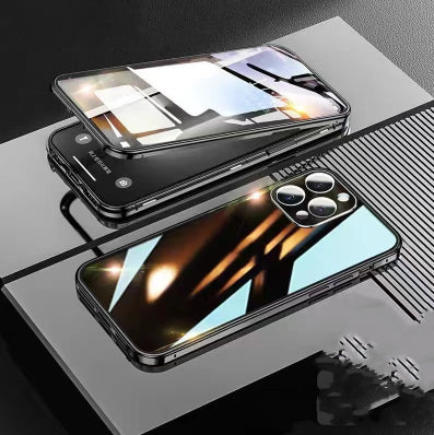 Funda Magnética de Cristal Templado Doble Cara para Celular