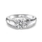 New Chinese Estilo Embellished Glossy Ring For Women Plateado No 5