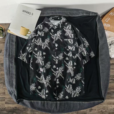 Camisa Suelta Estampada de Manga Corta para Hombre - Image 3
