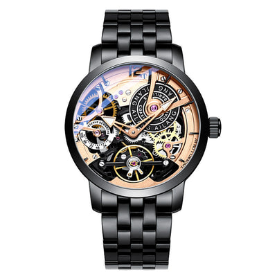 Reloj Automático Mecánico para Hombre con Esfera Transparente y Resistencia al Agua - Image 8