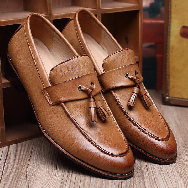 Mocasines Retro Británicos con Borlas para Hombre - Estilo Casual