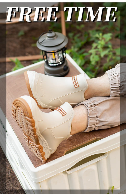 Botas de Lluvia Impermeables de Terciopelo para Hombre y Mujer - Zapatos Acuáticos Elegantes - Image 14