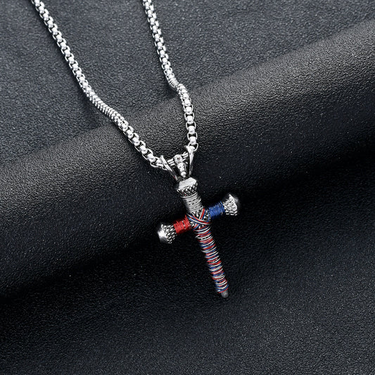 Collar Personalizado con Dije Cruz para Hombre