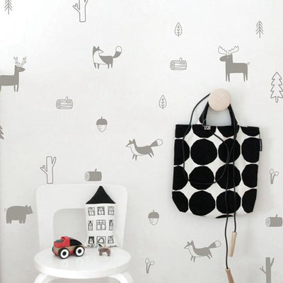Viniles Decorativos Bosque Nórdico con Animales Silvestres para Habitación Infantil - Image 6