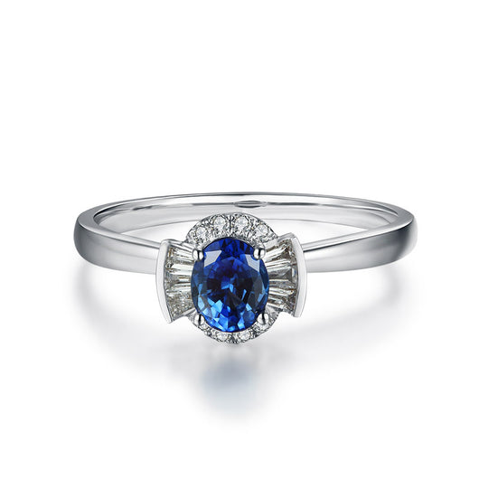 Anillo de Oro 18k con Zafiro Natural para Mujer - Image 4