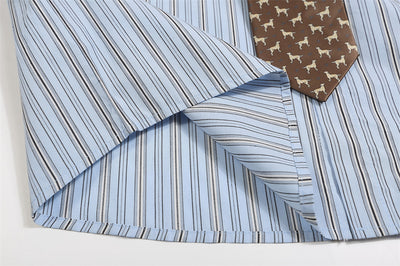 Camisa Manga Larga Estampado Letras con Rayas Verticales para Hombre - Image 22