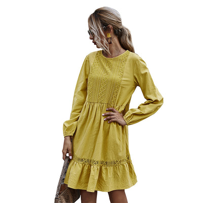 Vestido con Costura de Encaje Elegante - Image 7