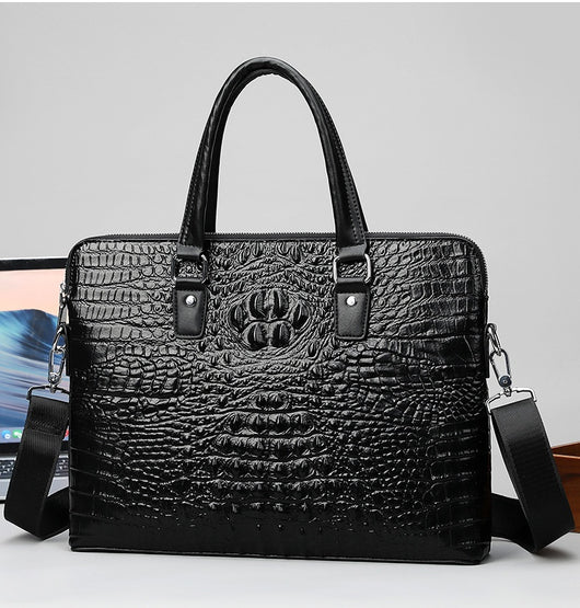 Maletín Ejecutivo para Hombre con Patrón Cocodrilo - Bolsa de Negocios y Computadora - Image 26