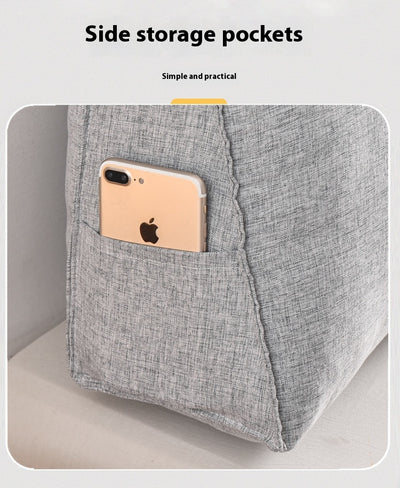 Cojín Triangular de Algodón y Lino Desmontable para Cabecera de Cama - Image 21