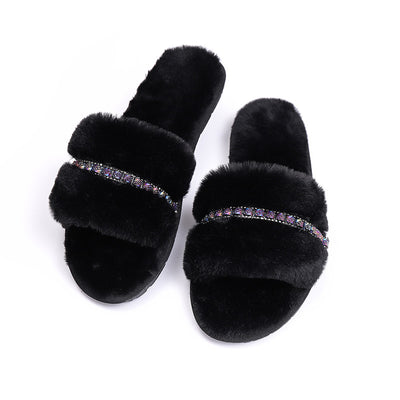 Pantuflas Peluche con Strass Antideslizantes para Interiores y Exteriores - Image 11