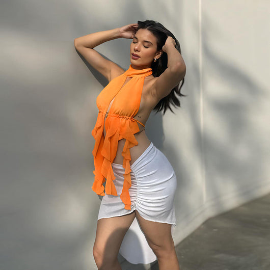 Top Halter Ajustado de Color Liso - Image 12