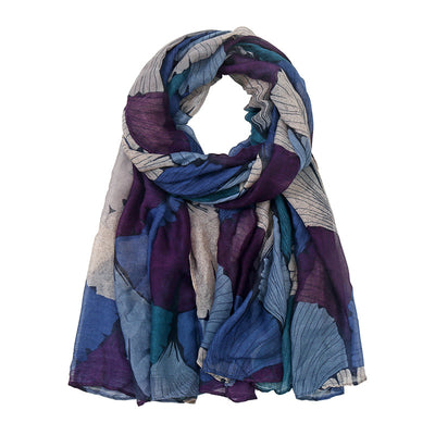 Bufanda Talma de Algodón y Lino con Estampado Bali para Mujer - Image 13