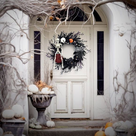 Corona Decorativa Halloween para Puerta - Adorno Festivo Colgante