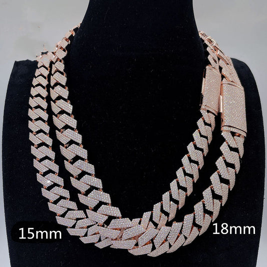 Cadena Cubana Moissanita Plata S925 - Collar de Lujo Brillante - Image 2