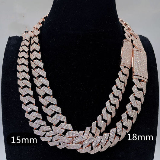 Cadena Cubana Moissanita Plata S925 - Collar de Lujo Brillante - Image 2
