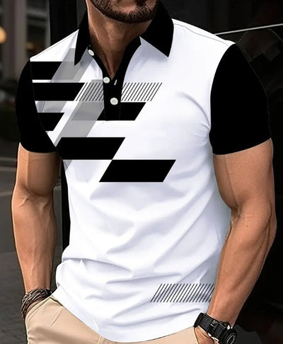 Camisa Casual Estampada con Cuello Solapa para Hombre - Image 13