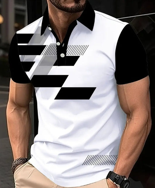 Camisa Casual Estampada con Cuello Solapa para Hombre - Image 13