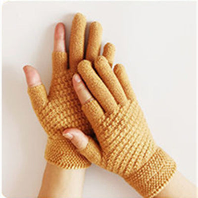 Guantes de Lana Cepillada Tejidos Cálidos con Textura Suave Jacquard - Image 3
