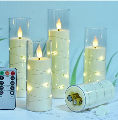 Cadena de Luces LED con Velas Eléctricas para Decoración Navideña y Eventos - Image 6