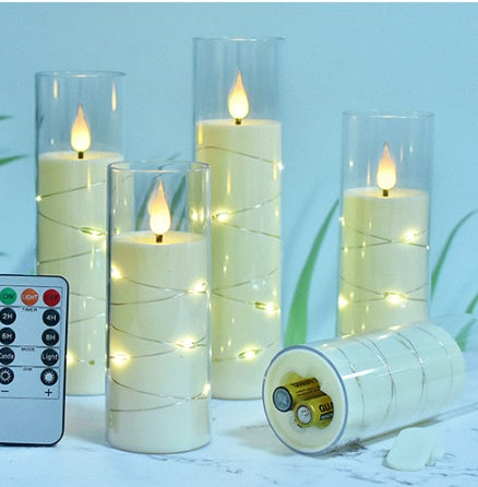 Cadena de Luces LED con Velas Eléctricas para Decoración Navideña y Eventos - Image 6