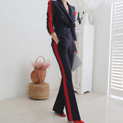 Blazer Ejecutivo Doble Botonadura Ajustado para Mujer - Image 2