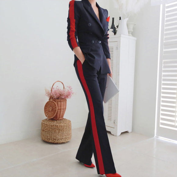 Blazer Ejecutivo Doble Botonadura Ajustado para Mujer