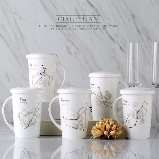 Taza de Cerámica Constelaciones con Tapa