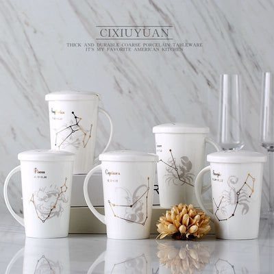 Taza de Cerámica Constelaciones con Tapa