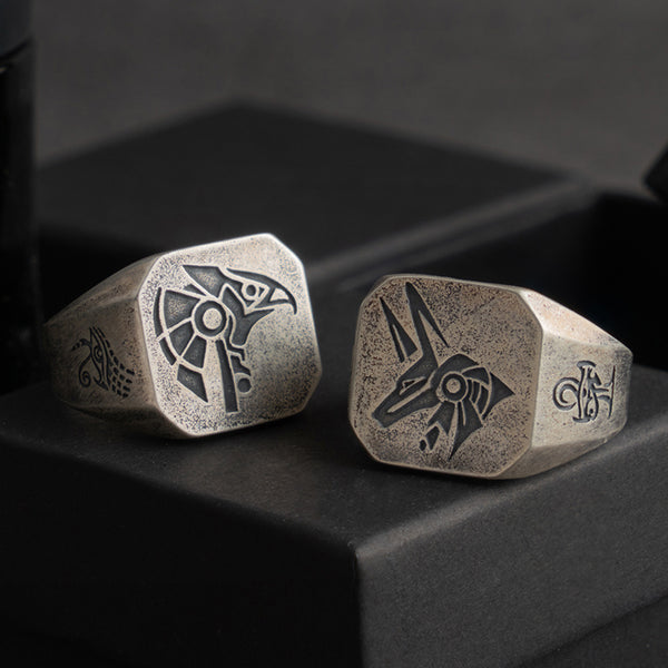 Anillo de Plata Tailandesa Ojo de Horus - Símbolo Egipcio de Protección