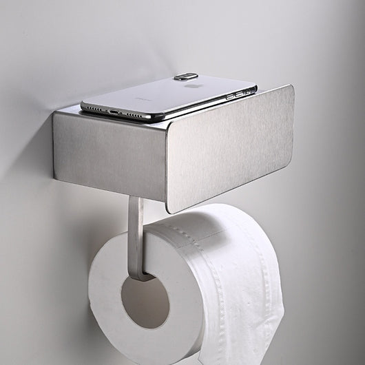 Organizador de Baño Negro con Repisa para Papel Higiénico y Toallitas