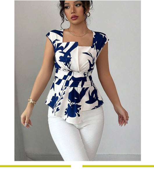 Blusa Fresca sin Mangas con Cuello Cuadrado para Mujer - Image 8