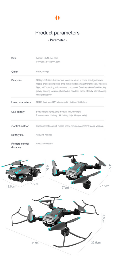 Dron Inteligente 8K con Evasión de Obstáculos y Diseño Plegable - Image 21
