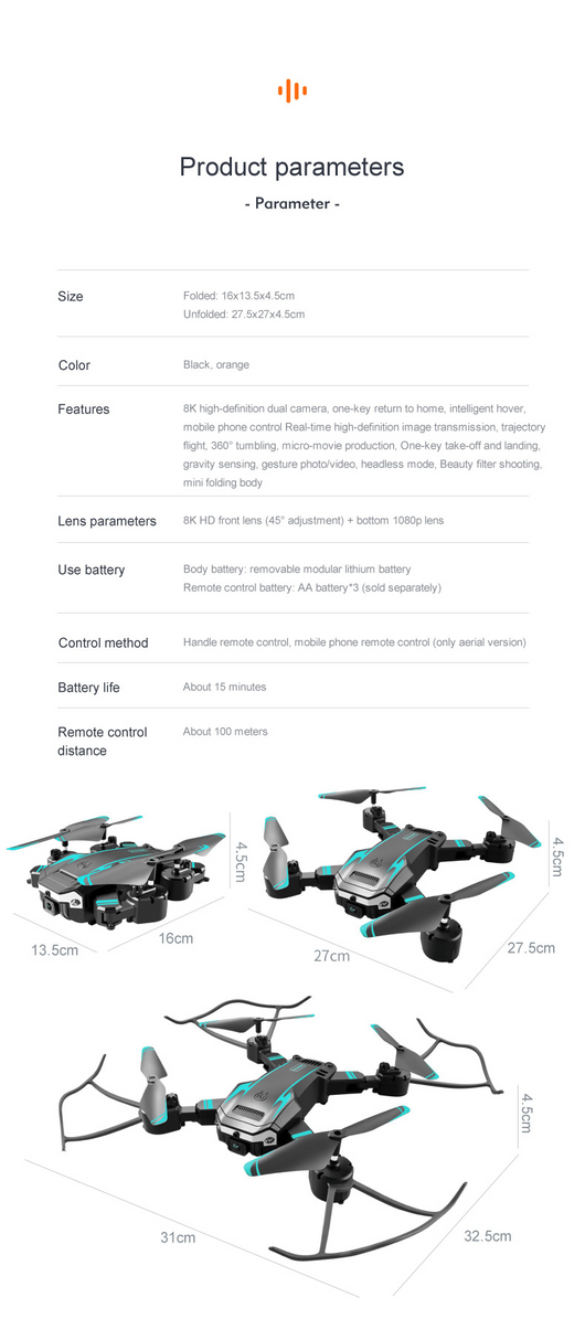 Dron Inteligente 8K con Evasión de Obstáculos y Diseño Plegable - Image 21