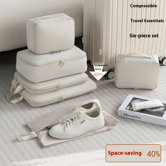 Bolsa de Viaje Compresora de 6 Piezas - Organizador de Ropa Memory Cloth