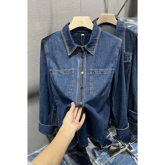 Blusa Retro Estratificada de Moda Casual - Image 2