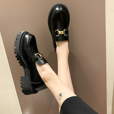 Mocasines de Cuero con Plataforma y Tacón Grueso - Image 9