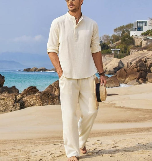 Conjunto Casual Hombre: Playera Manga Larga y Pantalón Sólido Tendencia - Image 16