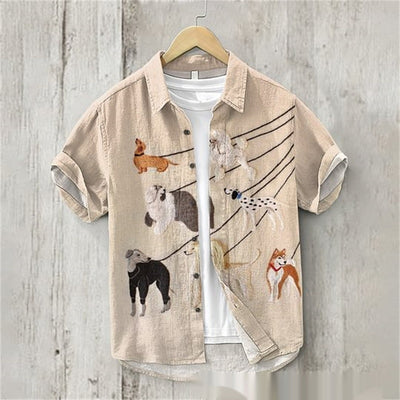 Camisa Casual Holgada para Hombre con Estampado y Botones - Image 15