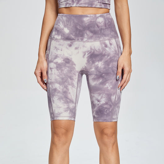 Pantalones Yoga Cintura Alta Tie Dye sin Marcas Incómodas - Image 4