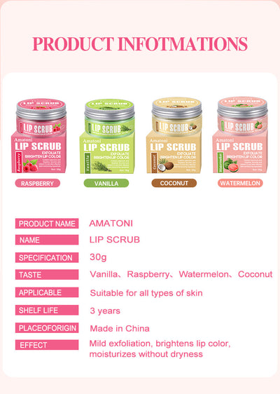 Exfoliante Labial con Sabores Frutales - Hidratación y Nutrición Intensas - Image 18