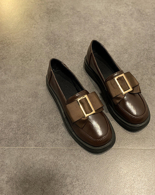 Mocasines Plataforma Mujer con Hebilla Cuadrada - Estilo Británico Elegante - Image 6