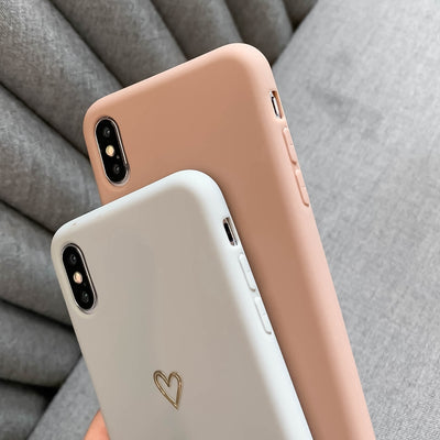 Funda Protectora de Silicona Suave - Diseño Minimalista Love - Image 3