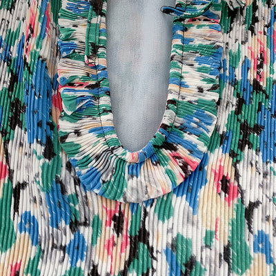 Blusa Georgette Estampada con Mangas Tres Cuartos y Detalles en Chifón - Image 8