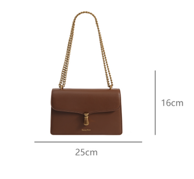 Bolso Bandolera Cuadrado Mujer en Cuero con Cadena - Diseño Exclusivo - Image 8